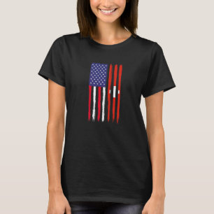 Camiseta Bandera media americana de raíces suizas