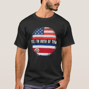 Camiseta Bandera media americana media costarricense de Est
