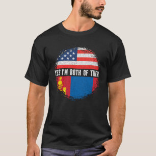 Camiseta Bandera media americana semimongol de los Estados 