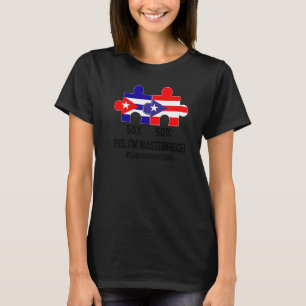 Camiseta Bandera media cubana media dominicana Mapa combina