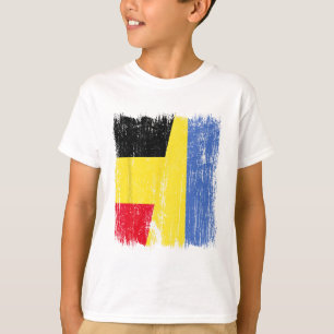 Camiseta Bandera media de Bélgica Ucrania Herencia belga uc