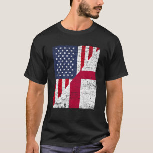 Camiseta Bandera media de Estados Unidos Bandera media de I