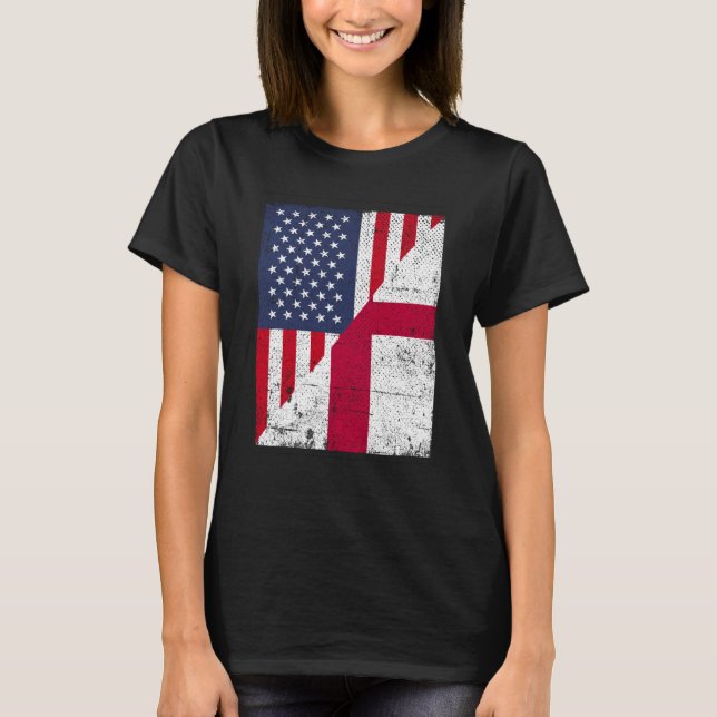 Camiseta Bandera media de Estados Unidos Bandera media de I (Anverso)
