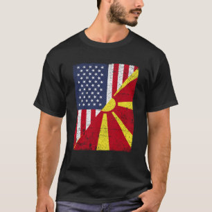 Camiseta Bandera media de Estados Unidos Media Macedonia Ba