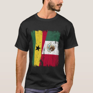 Camiseta Bandera media de Ghana México Patrimonio ghanés me