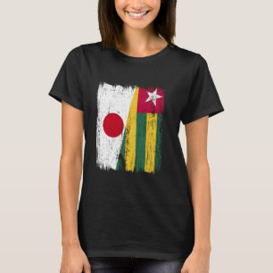 Camiseta Bandera media de Japón Togo Raíces japonesas togol