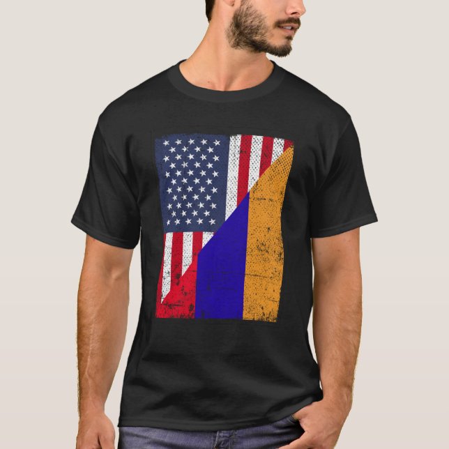 Camiseta Bandera media de los Estados Unidos Media Bandera  (Anverso)