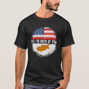 Camiseta Bandera media estadounidense semichipriota de Esta