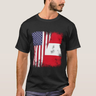 Camiseta Bandera Media Peruana Perú Ee. Uu.