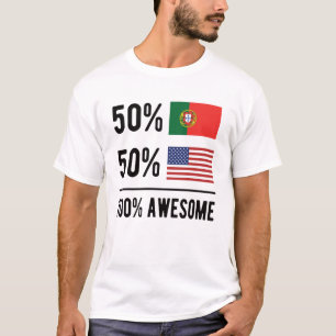 Camiseta Bandera media portuguesa norteamericana Portugal E