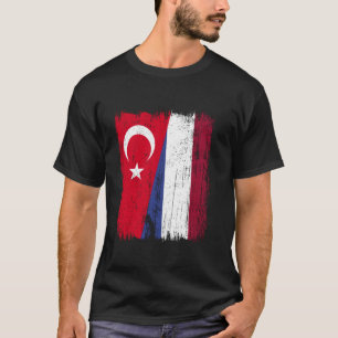 Camiseta Bandera media Turquía Holanda Herencia turca holan