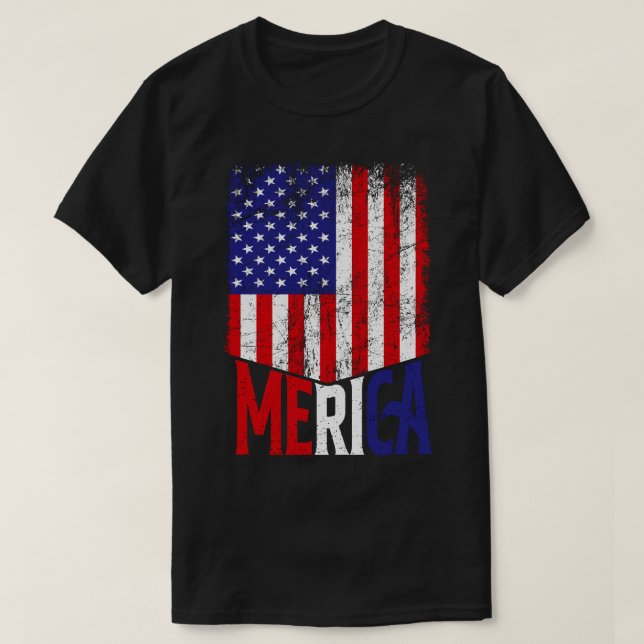 Camiseta Bandera Merica en problemas (Diseño del anverso)