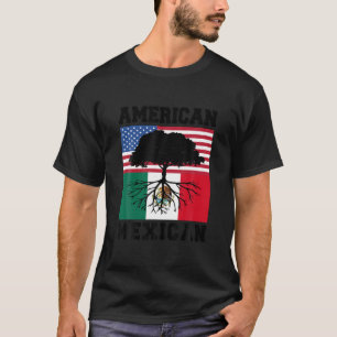 Camiseta Bandera Mexicana Americana México Usa Orgullo Ame