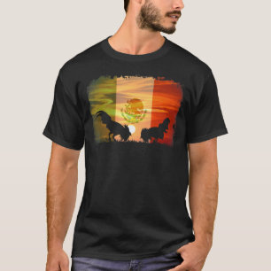 Camiseta Bandera mexicana, ave de caza que aviva la puesta 
