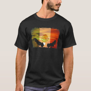 Camiseta Bandera mexicana, ave de caza que aviva la puesta