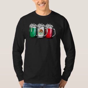 Camiseta Bandera Mexicana de Cerveza Cinco De Mayo Mujeres 