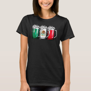 Camiseta Bandera Mexicana de Cerveza Cinco De Mayo Mujeres 