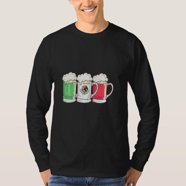 Camiseta Bandera Mexicana de Cerveza México (Anverso)