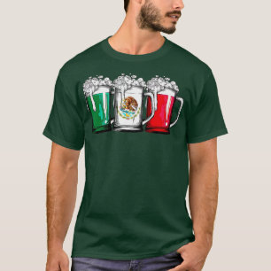 Camiseta Bandera Mexicana de Cerveza T Cinco de Mayo Mujere