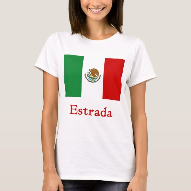 Camiseta Bandera mexicana de Estrada (Anverso)