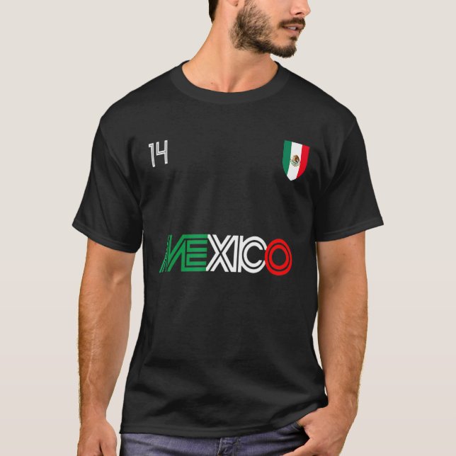 Camiseta Bandera Mexicana De Fútbol Retro (Anverso)