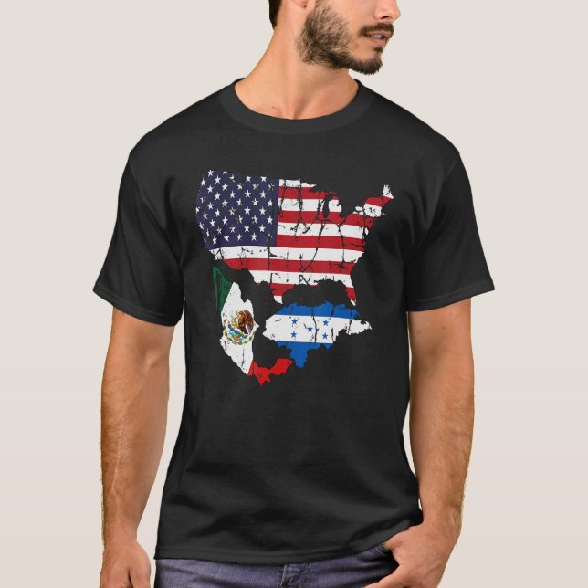 Camiseta Bandera mexicana de Honduras (Anverso)