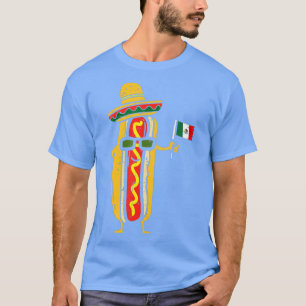 Camiseta Bandera mexicana de hotdog divertida Cinco De Mayo