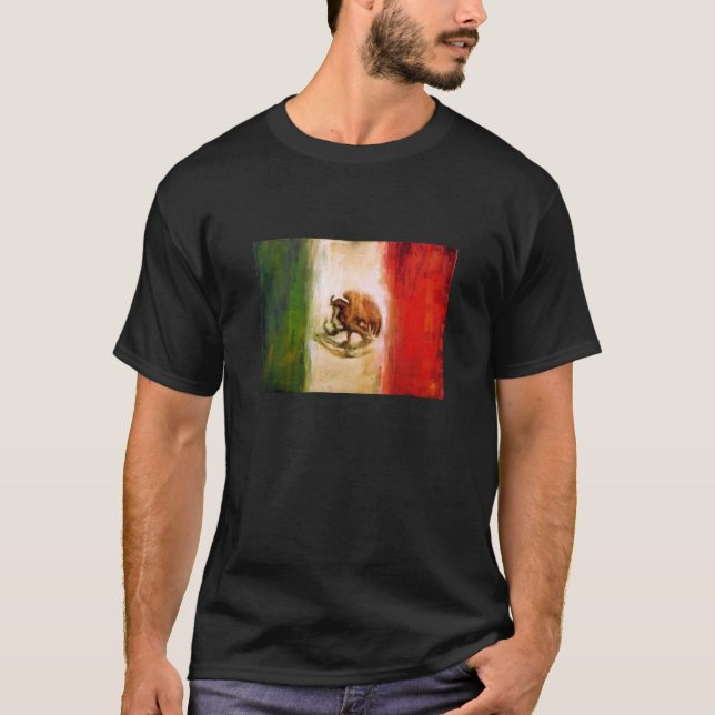 Camiseta Bandera mexicana del vintage (Anverso)