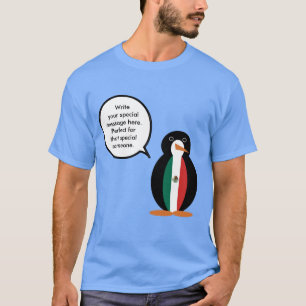Camiseta Bandera Mexicana Hablando Sra. Pingüino Hombres 