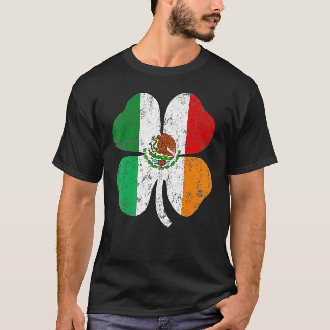 Camiseta Bandera Mexicana Irlandesa México Irlanda San Patr (Anverso)