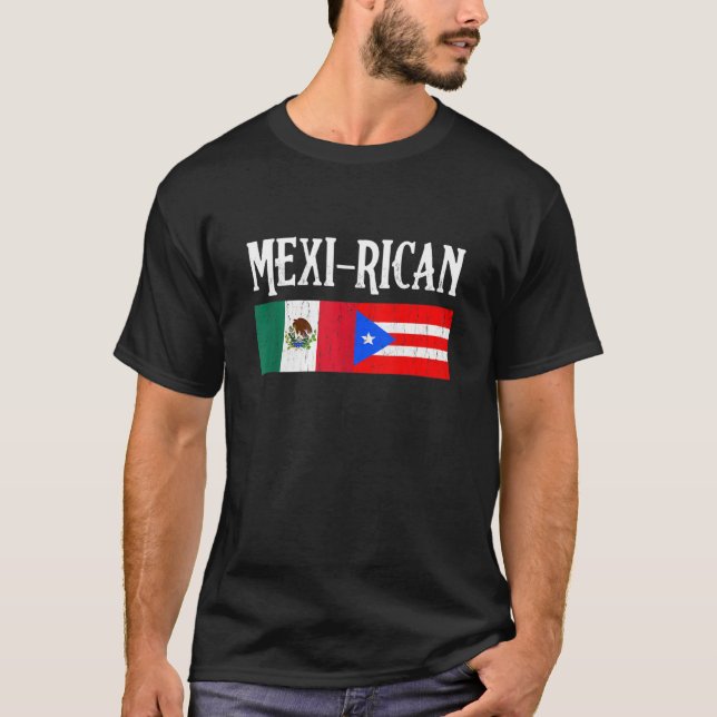 Camiseta Bandera Mexicana México Puerto Rico (Anverso)