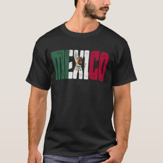 Camiseta Bandera Mexicana Orgullo México Vintage Design