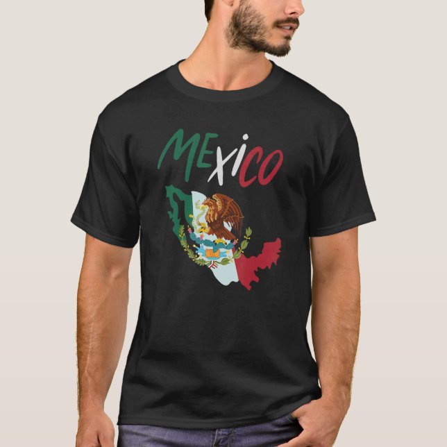 Camiseta Bandera Mexicana Vintage Orgullo Retro (Anverso)