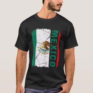 Camiseta Bandera Mexicana Vintage Raíces del Orgullo Mexica
