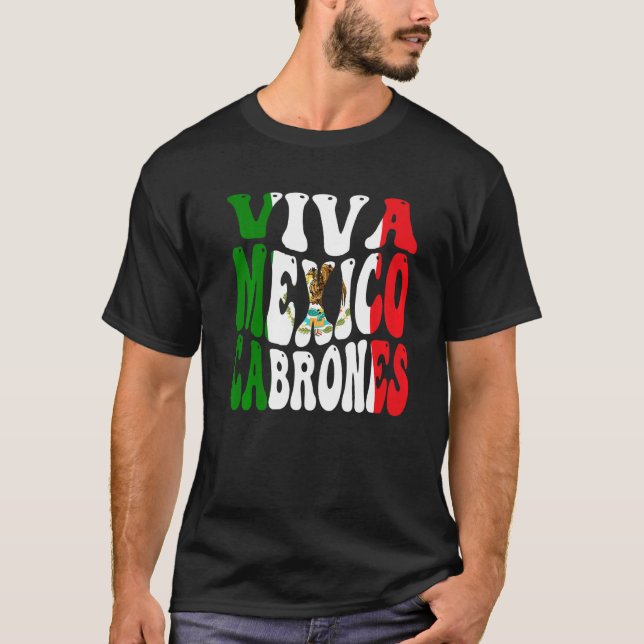 Camiseta Bandera mexicana vive el Día de la Independencia d (Anverso)