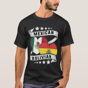 Camiseta Bandera Mexicana Y Boliviana