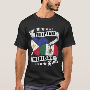 Camiseta Bandera Mexicana Y Filipina