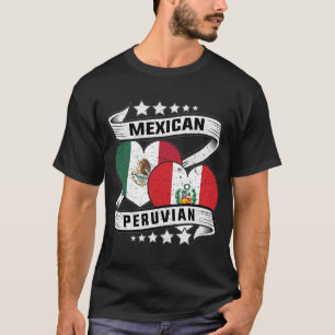Camiseta Bandera Mexicana Y Peruana