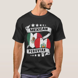 Camiseta Bandera Mexicana Y Peruana