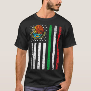 Camiseta bandera mexicano americano raíces mexicanas méxico