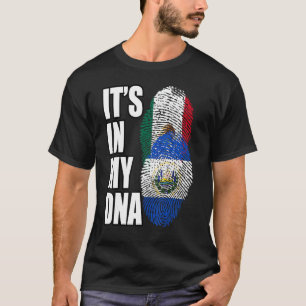 Camiseta Bandera Mezcla Mexicana Y Salvadoreña