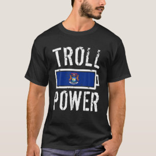 Camiseta Bandera Michigan Batería de potencia de trolls Org