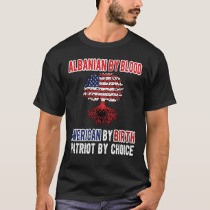 Camiseta Bandera mitad albanesa media americana Albania Est