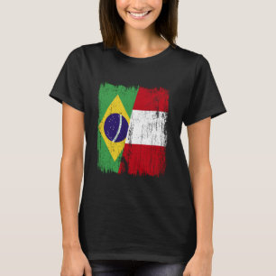 Camiseta Bandera mitad Brasil Perú Patrimonio brasileño per