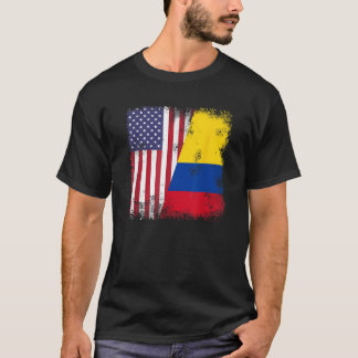 Camiseta Bandera mitad colombiana ventila colombiana regalo