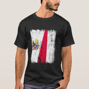 Camiseta Bandera mitad de Illinois Polonia Ascendencia pola
