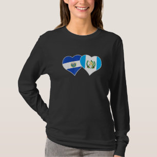Camiseta Bandera mitad salvadoreña mitad guatemalteca El Sa