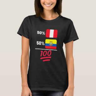 Camiseta Bandera mixta peruana más ecuatoriana