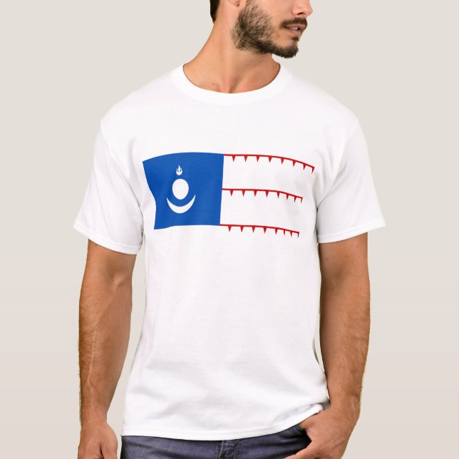 Camiseta Bandera mongol del imperio (Anverso)