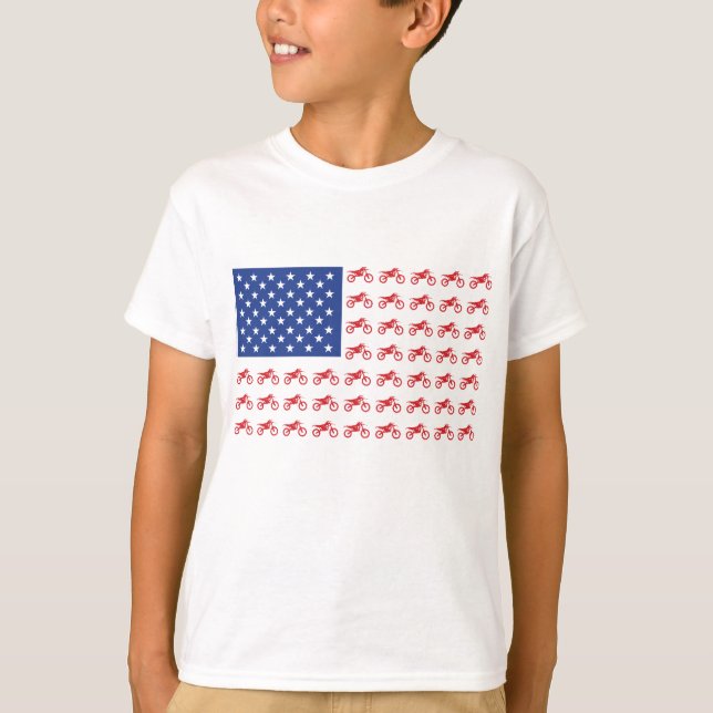 Camiseta Bandera-Moto-Cruz (Anverso)